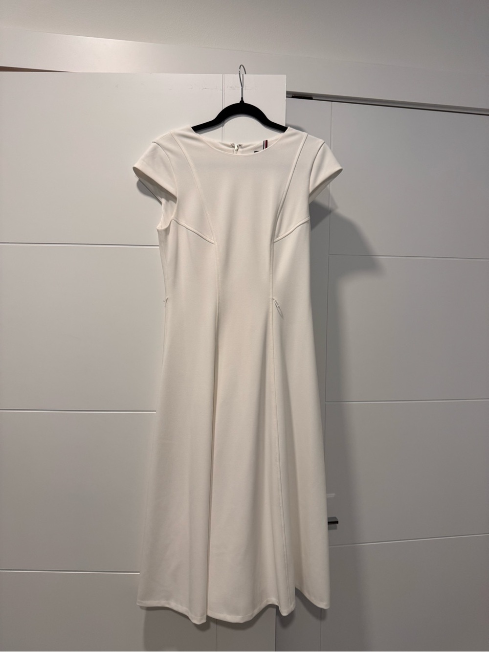Tommy Hilfiger Cream A-Line Midi Dress